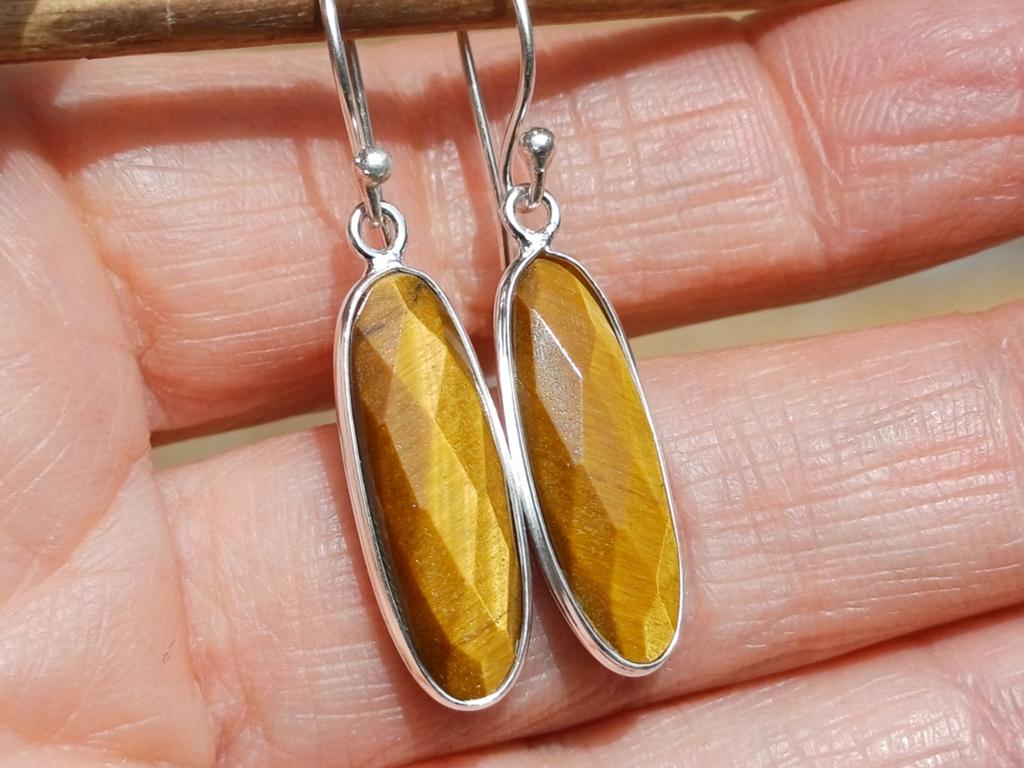 Vanoli 925 zilveren oorbellen met tijgeroog, Daiva1973@hotmail.com, Hangers, Vanoli, Overige kleuren
