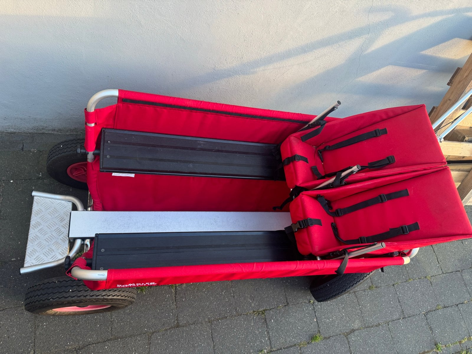 Rambler Explorer 120 bolderwagen met duo babyzitje, Caravans en Kamperen, Bolderkarren, Ophalen, Gebruikt
