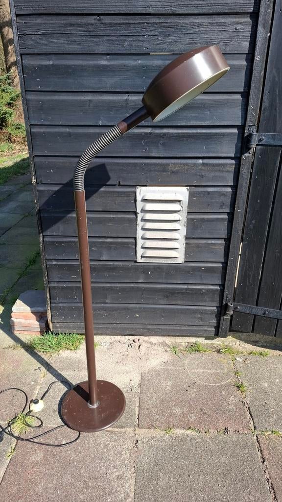 Vintage Halo Zeist vloerlamp, bruin, retro design, Ophalen