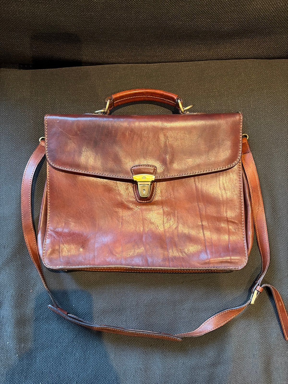 Leren Aktetas, The Bridge, Sieraden, Tassen en Uiterlijk, Tassen | Schoudertassen, Overige merken, Bruin, Nieuw, Ophalen of Verzenden