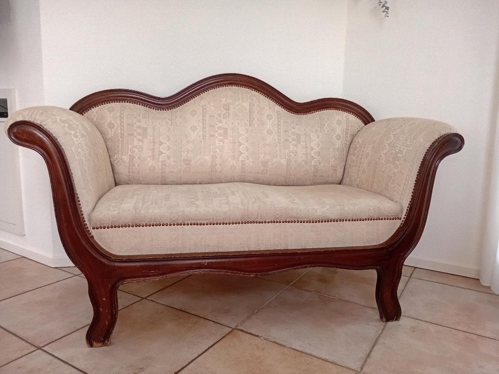 Mooie antieke bank te koop, Gebruikt, Minder dan 75 cm, 150 tot 200 cm, Tweepersoons