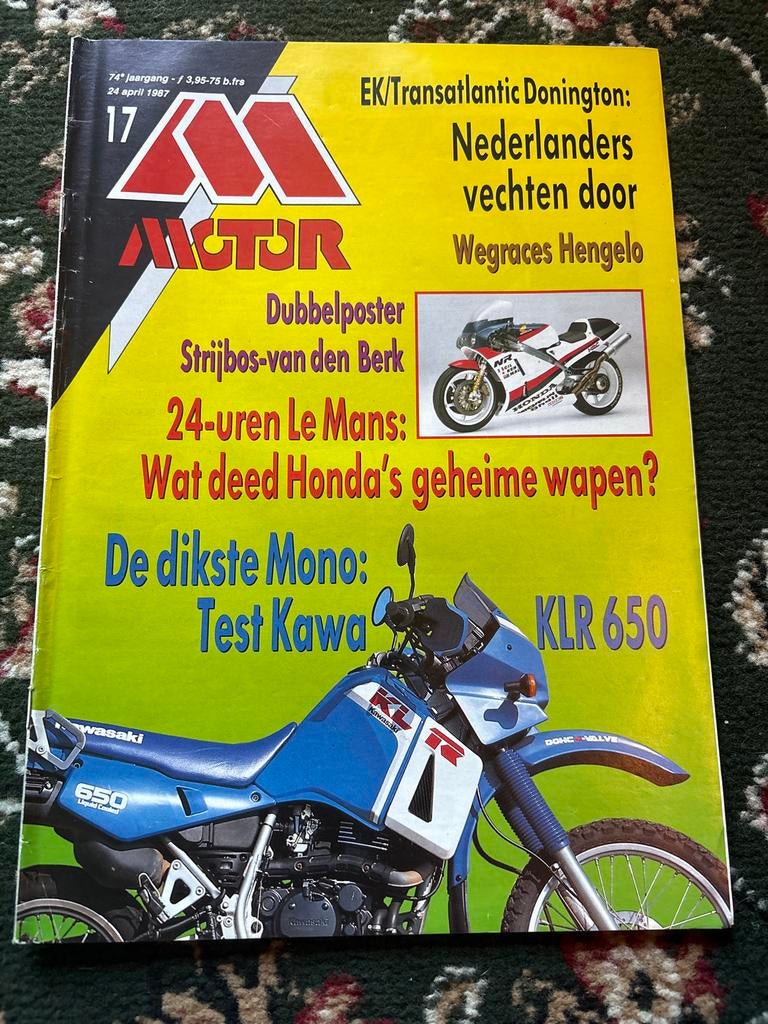 Motor Magazine 17 - 24 april 1987 - Kawa KLR 650, Ophalen of Verzenden, Gelezen, Algemeen
