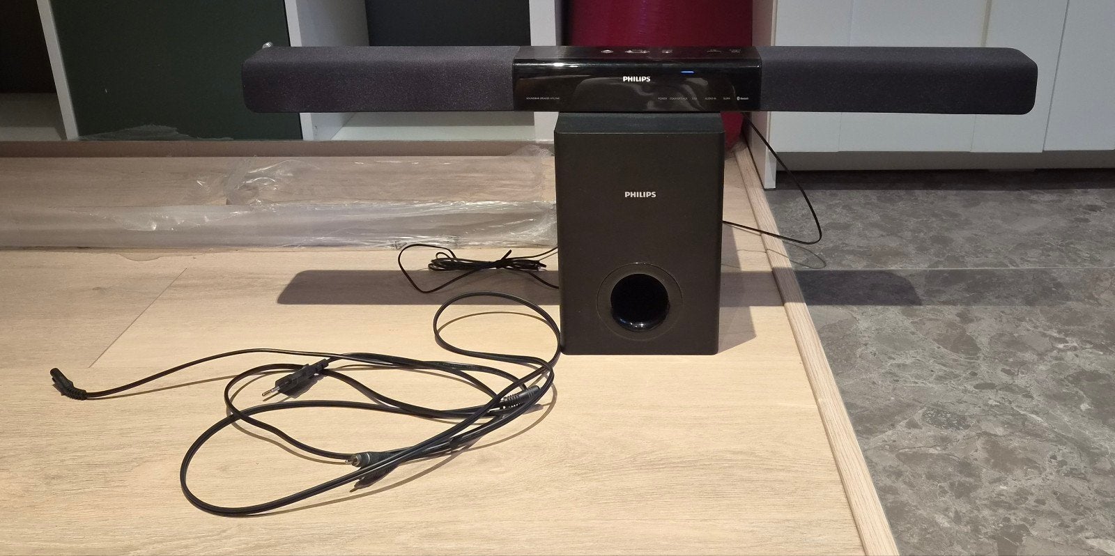 Philips soundbar en subwoofer, Audio, Tv en Foto, Soundbars, Ophalen, Bluetooth, Zo goed als nieuw