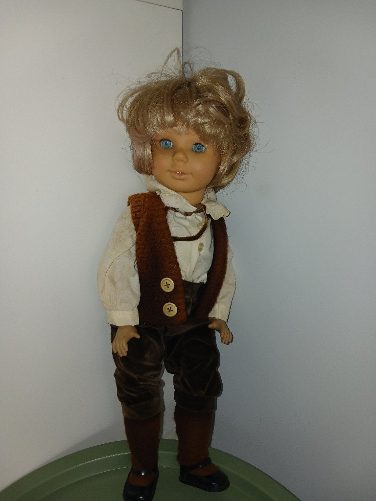 Vintage Engel Puppe pop uit 1984 - 48 cm, Verzamelen, Poppen, Verzenden, Gebruikt, Pop