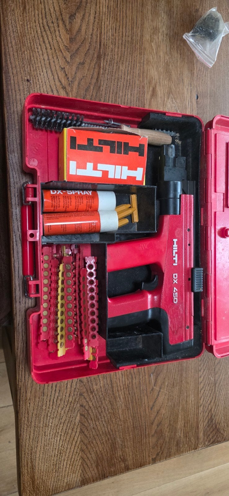 Hilti DX 450 Schiethamer met accessoires en koffer, Ophalen of Verzenden