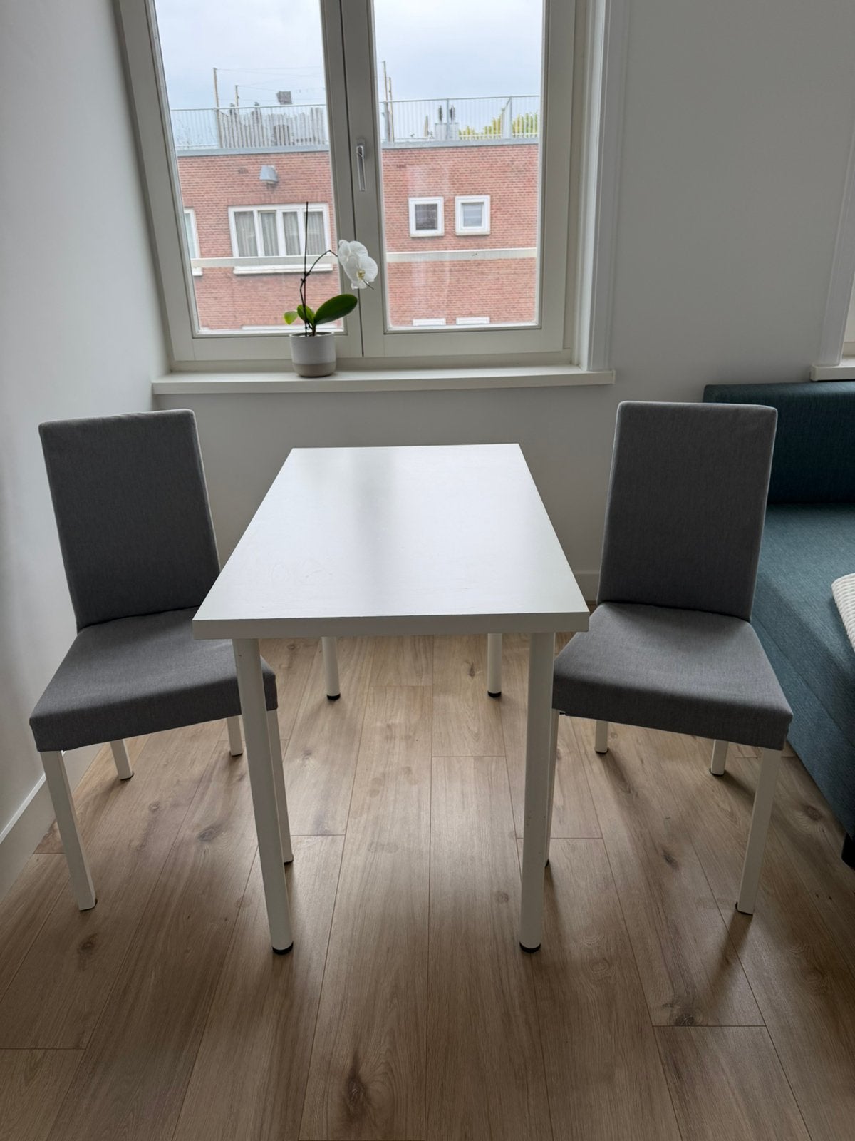 Table – IKEA LINNMON/ADILS + Chairs – IKEA KÄTTIL, Ophalen, Gebruikt, Rechthoekig, 50 tot 100 cm