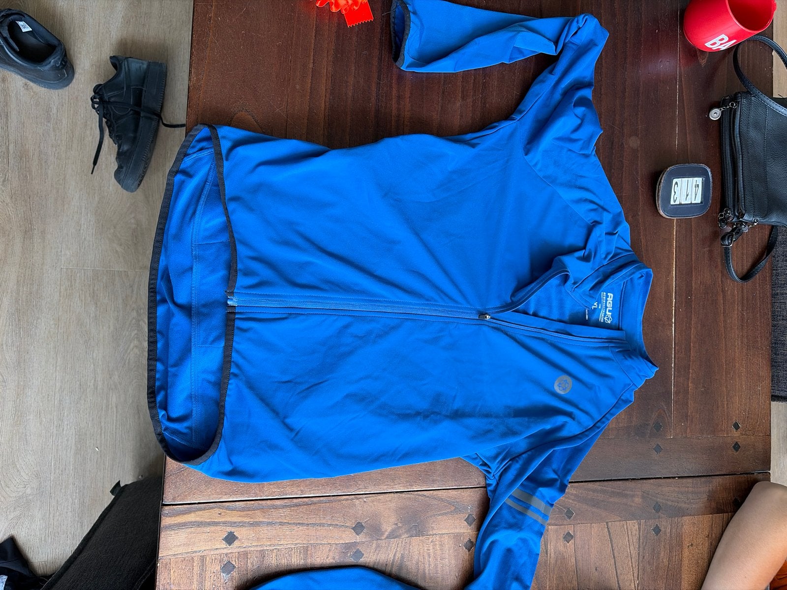 AGU Fietsjack Heren XL - Blauw, Heren, Ophalen of Verzenden, Zo goed als nieuw, XL