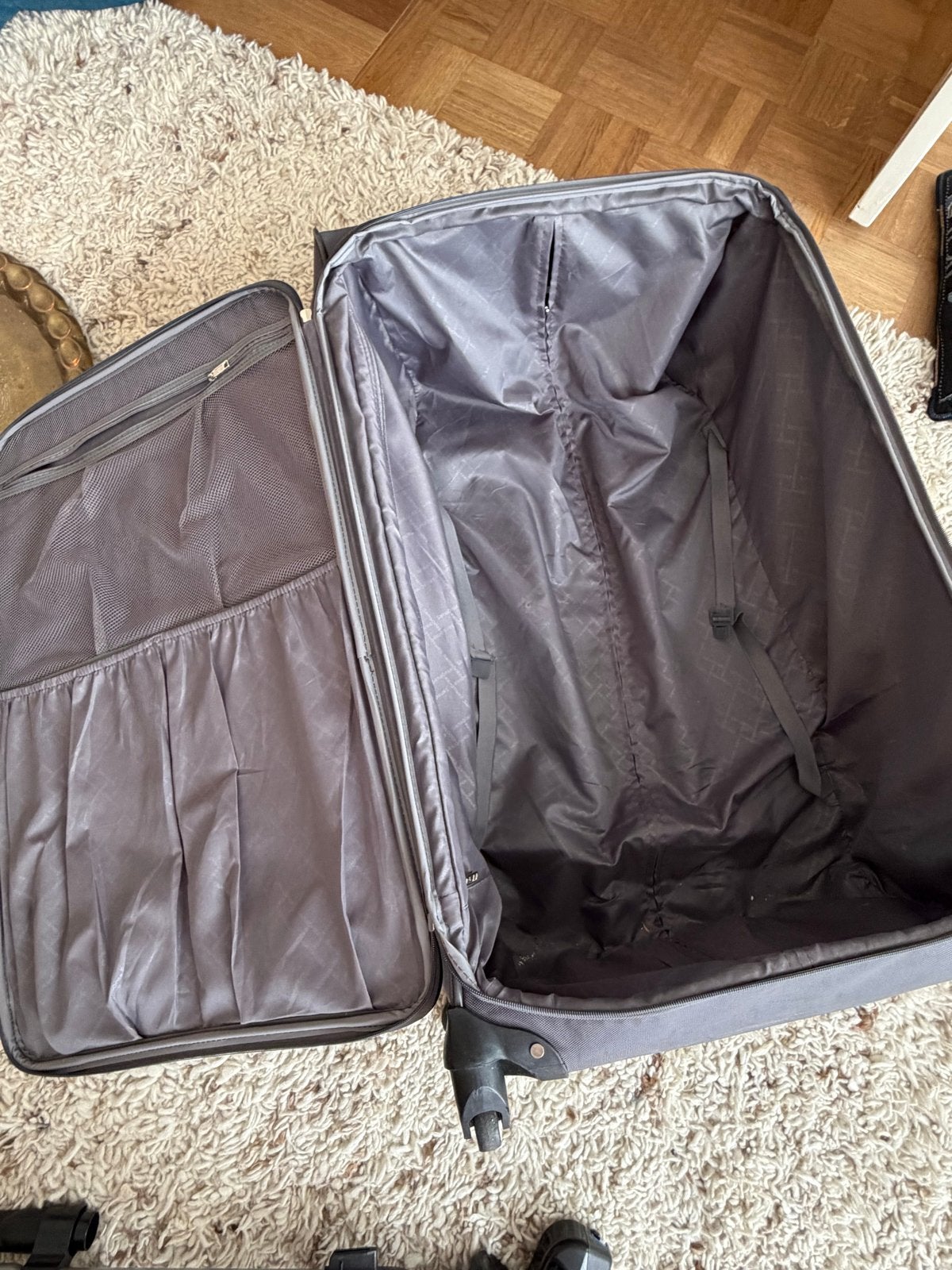 Samsonite Koffer - Grijs, 90cm hoog, met wieltjes, Ophalen, 30 cm of meer, Gebruikt, 80 cm of meer