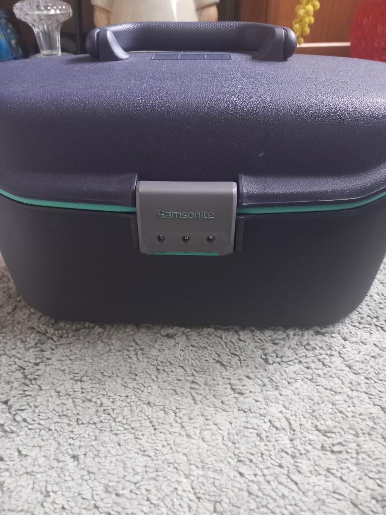 Beautycase Samsonite, Sieraden, Tassen en Uiterlijk, Beautycases, Blauw, Met slot, Ophalen of Verzenden, Zo goed als nieuw