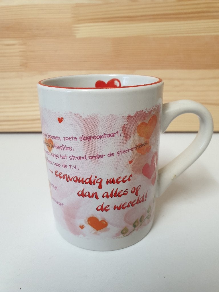 Beker- Diddl-Ik hou...eenvoudig meer dan alles op de wereld!, Verzamelen, Diddl, Ophalen of Verzenden, Diddl, Gebruikt, Servies