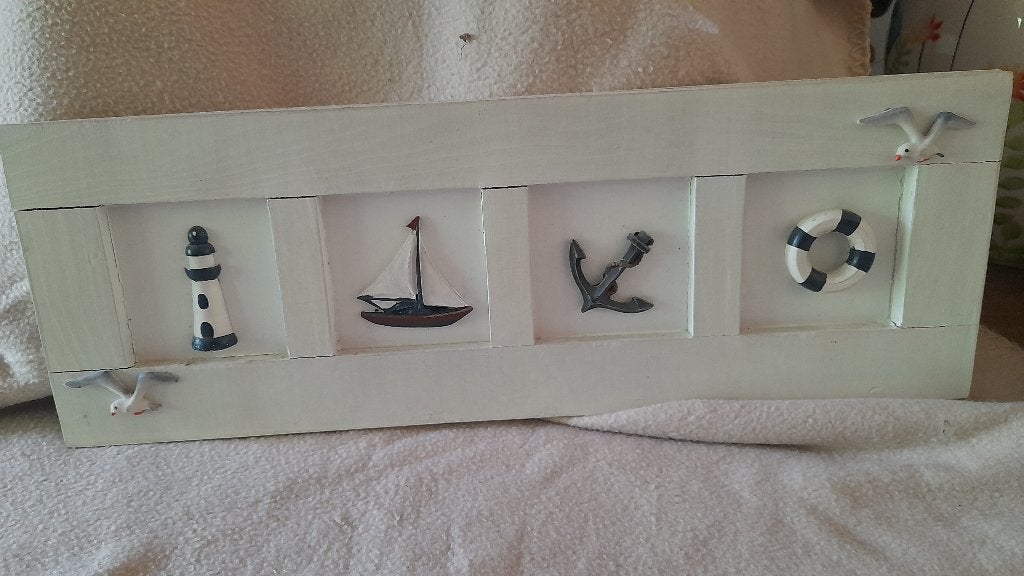 Houten wanddecoratie nautisch thema, Ophalen of Verzenden, Gebruikt, Wanddecoratie
