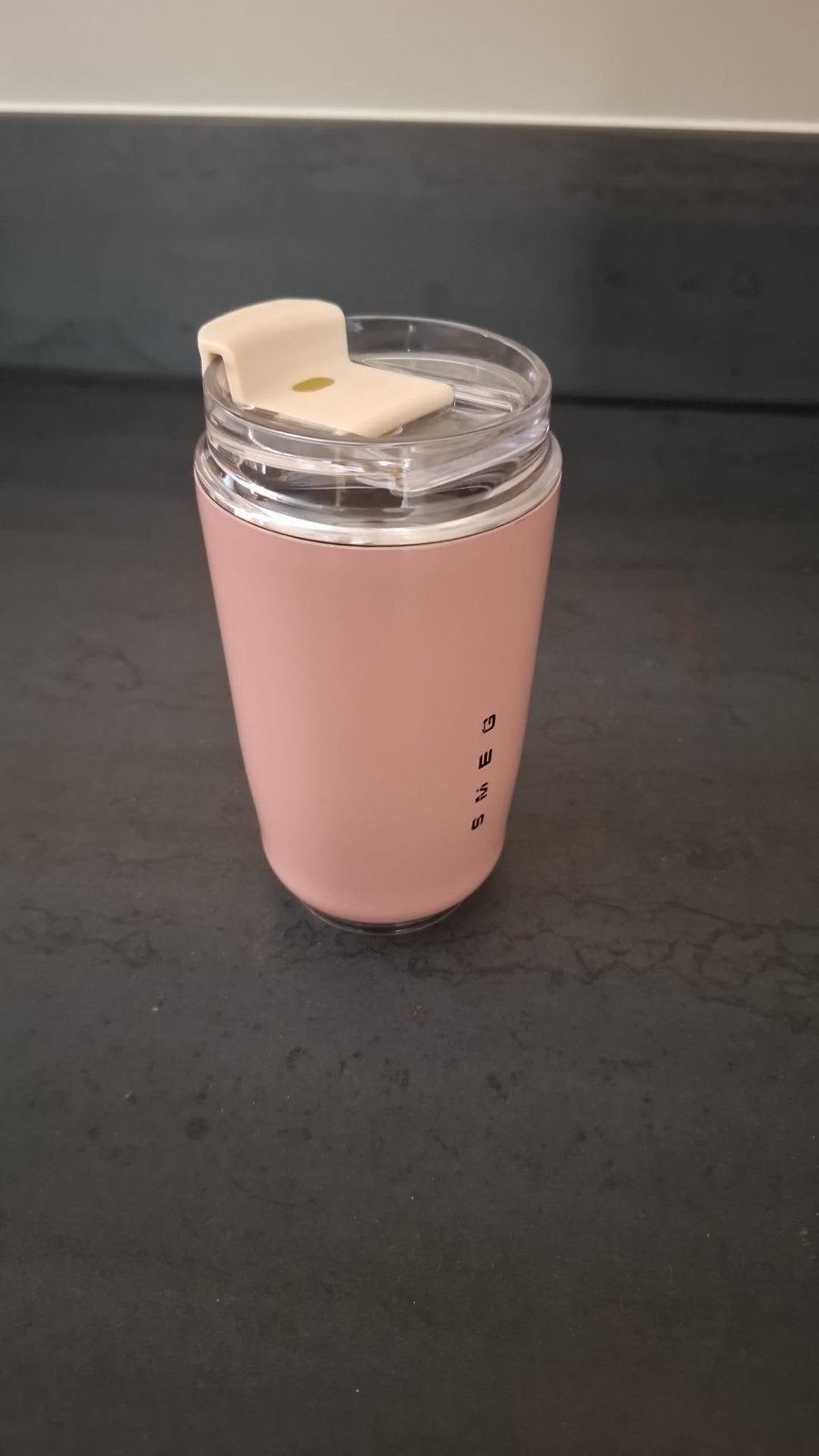 Smeg To Go Beker Mok Roze, Overige typen, Ophalen of Verzenden, Zo goed als nieuw, Roze