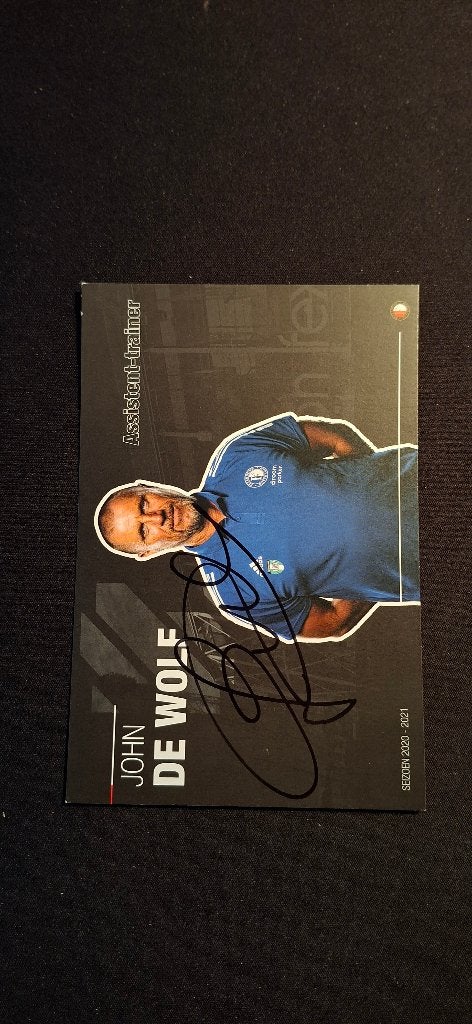 Spelerskaart met handtekening; John de Wolf # Feyenoord, Verzamelen, Ophalen of Verzenden, Nieuw, Feyenoord, Spelerskaart