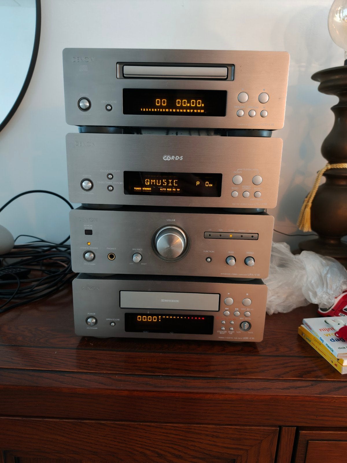 Denon F10 mini stereo met CD, tuner, versterker, cassette, Audio, Tv en Foto, Ophalen, Gebruikt, Denon, Cassettedeck