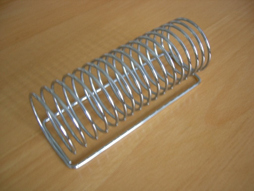 Houder voor geroosterd brood, knäckebröd of servethouder., Ophalen of Verzenden, Zo goed als nieuw, Metaal, Grijs