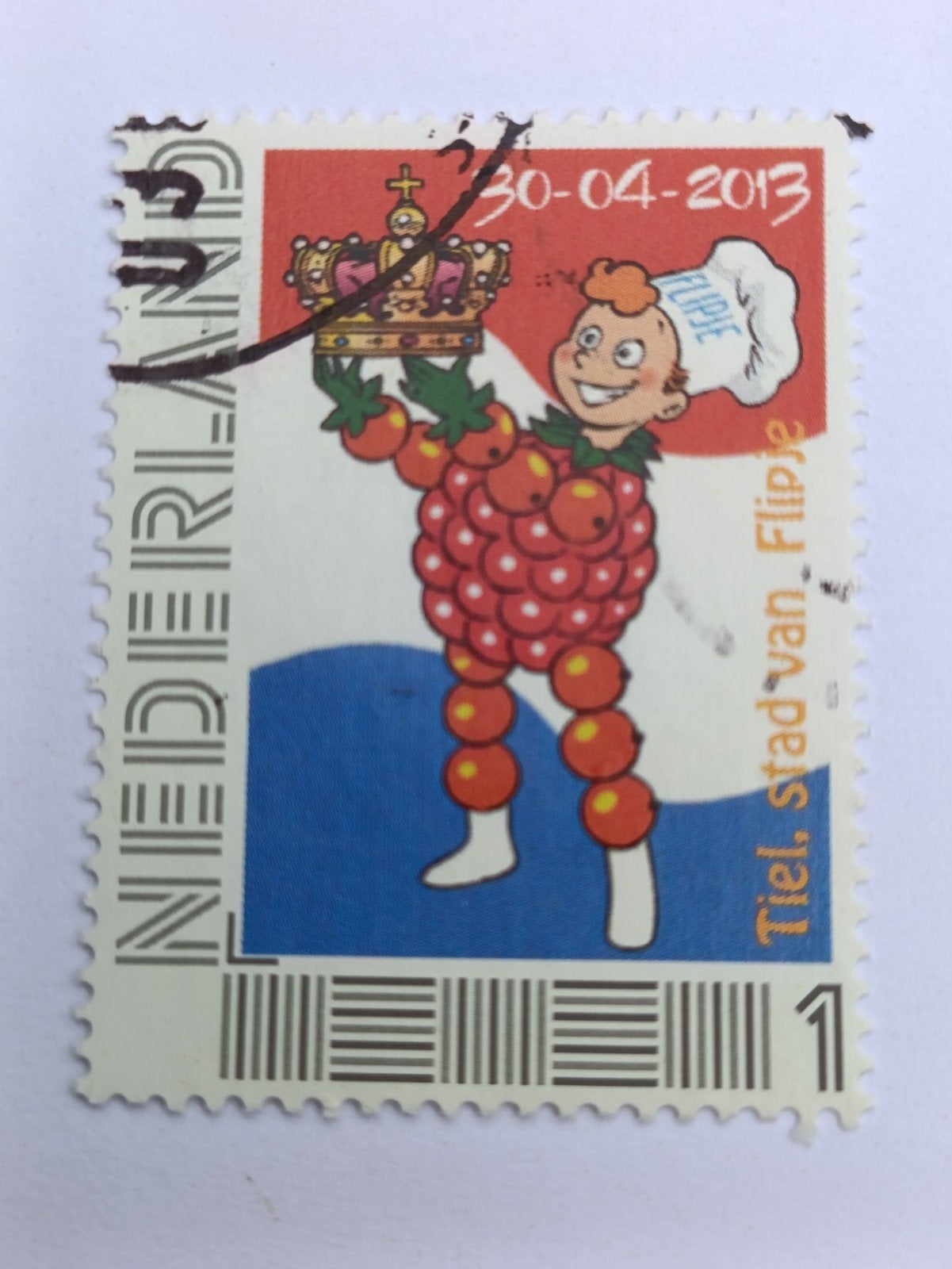 Persoonlijke postzegel Flipje Tiel 2013 gestempeld, Ophalen of Verzenden, Na 1940, Gestempeld