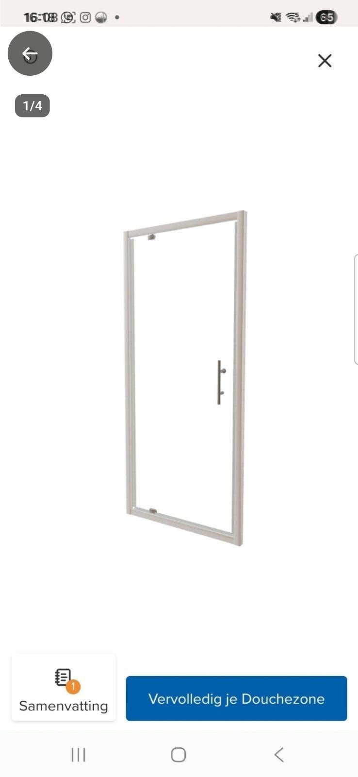 douche deur NIEUW, Ophalen, Nieuw, Chroom, Douche