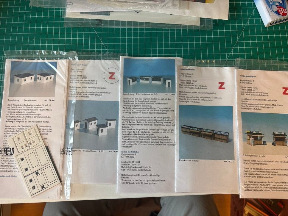 Lütke Bouwpakketten schaal Z - Diverse Gebouwen, Overige merken, Gelijkstroom of Wisselstroom, Overige typen, Nieuw