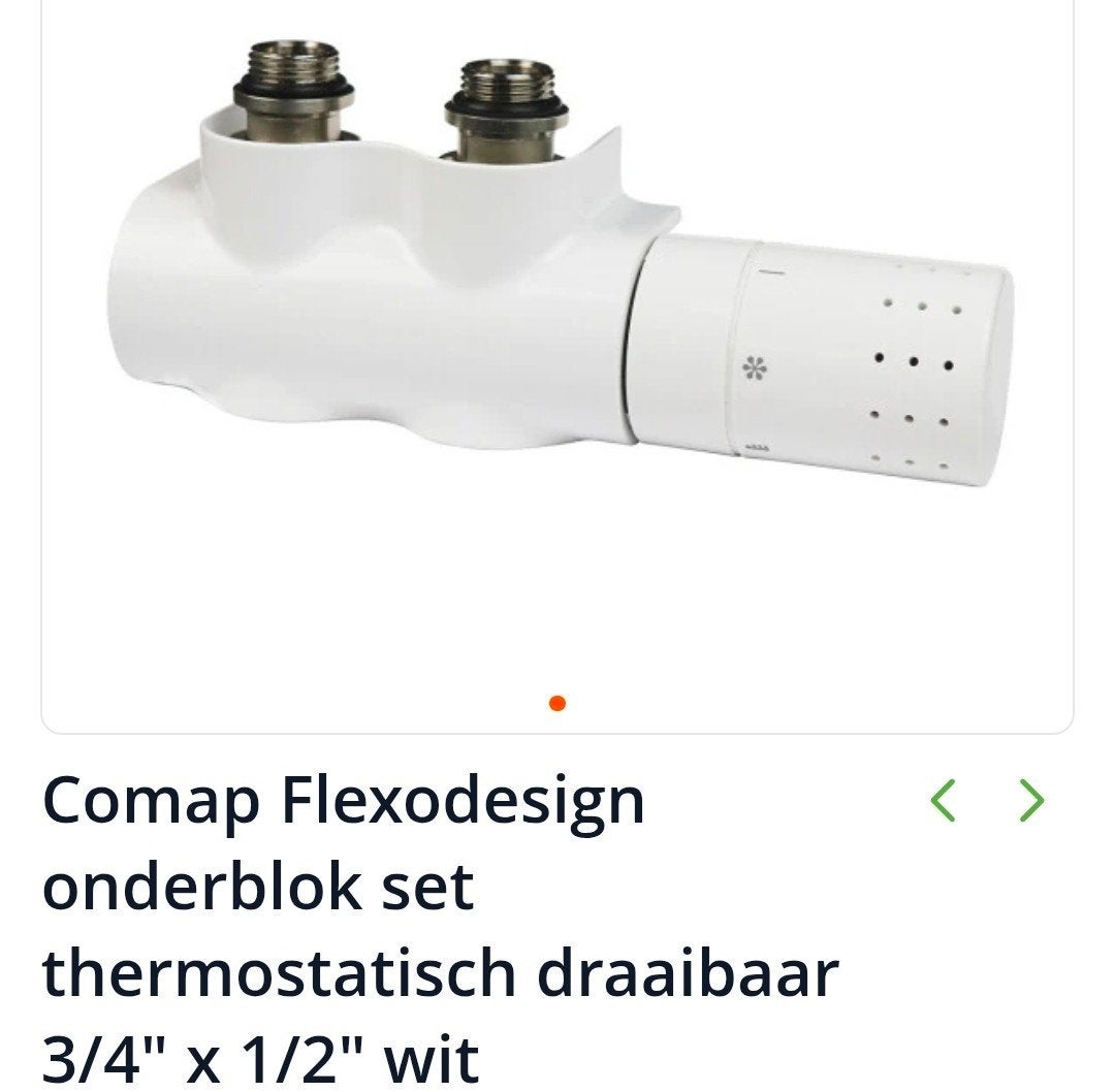 Comap Flexodesign onderblok set, thermostatisch, 3/4" x 1/2", Doe-het-zelf en Verbouw, Ophalen of Verzenden, Nieuw