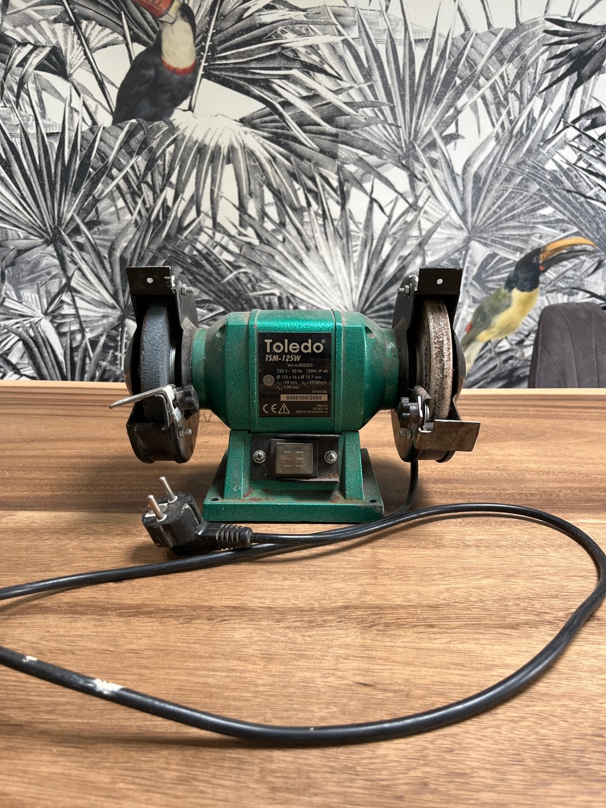 Toledo TSM-125W Werkbankslijpmachine - Gebruikt, Doe-het-zelf en Verbouw, Gereedschap | Slijpmachines, Ophalen, Gebruikt, Minder dan 700 watt