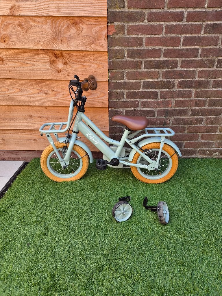 Cortego Liberty fiets / kinderfiets groen 12 inch, Ophalen, Zijwieltjes, Gebruikt, Schijfrem