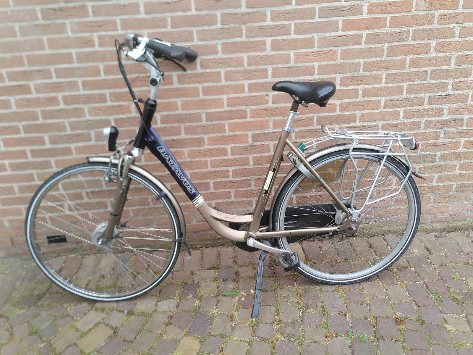 Batavus damesfiets, omgebouwd van e-bike, Ophalen