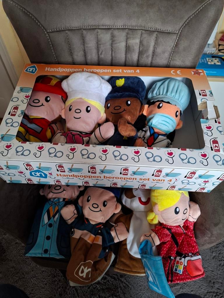 AH Handpoppen beroepen set, Ophalen of Verzenden, Nieuw, Jongen of Meisje