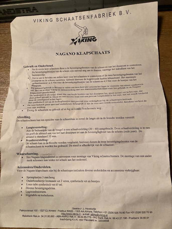 Viking klapschaatsen, Ophalen of Verzenden, Zo goed als nieuw, Noren, Viking