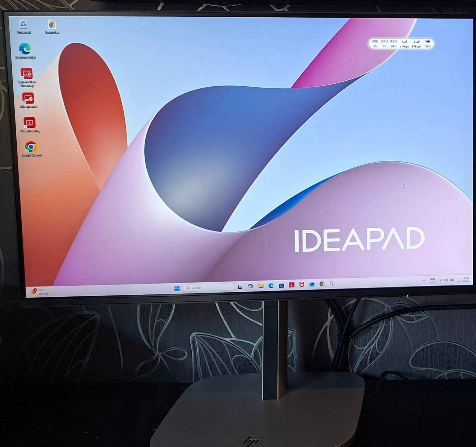 1 x HP EliteDisplay E240c monitor, Ingebouwde speakers, IPS, Full HD, Ophalen of Verzenden