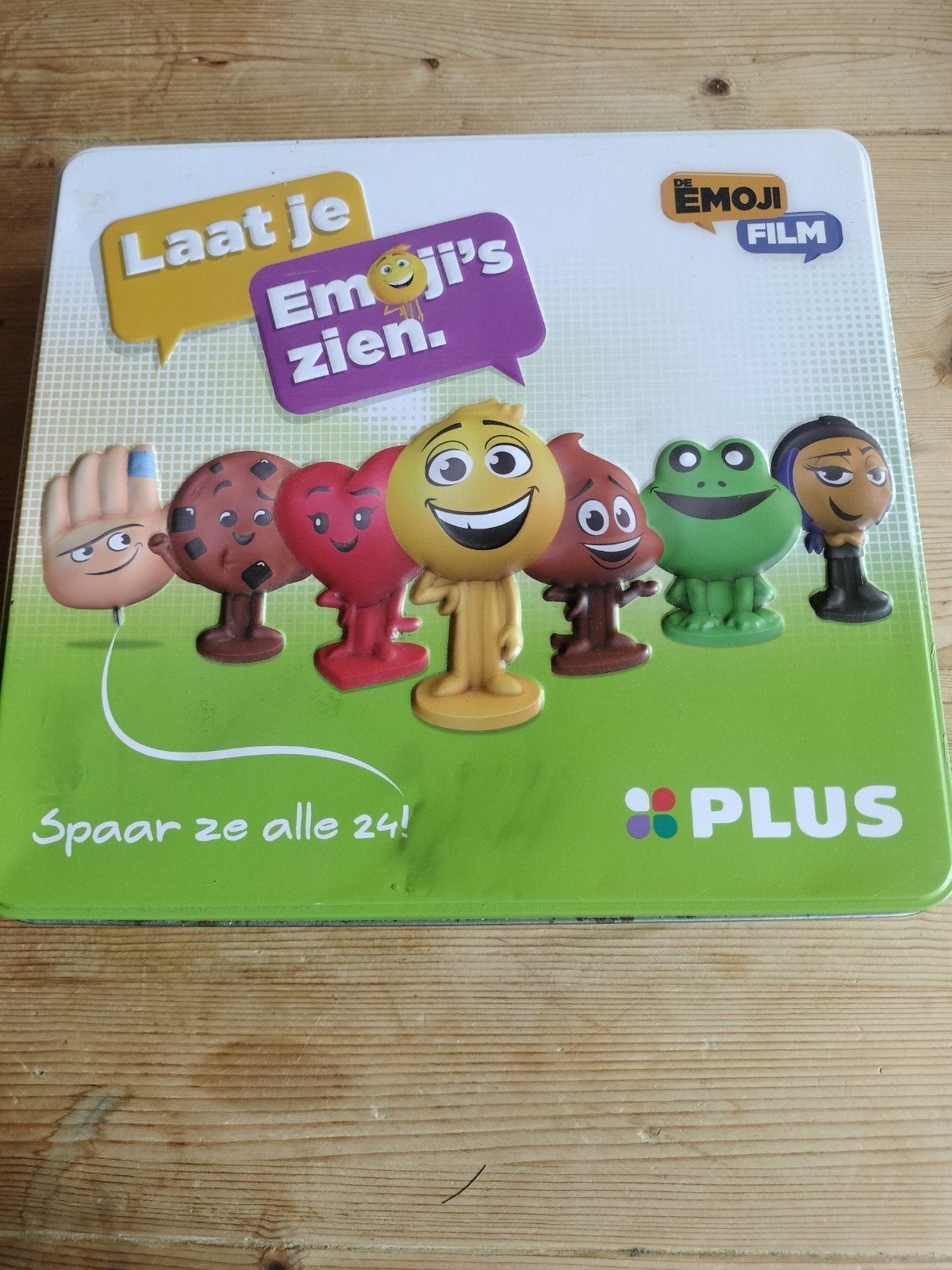 Complete set Emoji Film figuurtjes van PLUS in bewaarblik, Verzamelen, Ophalen of Verzenden, Zo goed als nieuw
