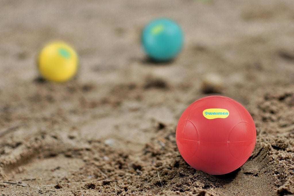 Strand jeu de boules set - 4 spelers, Sport en Fitness, Bowlen, Ophalen of Verzenden, Nieuw, Bal
