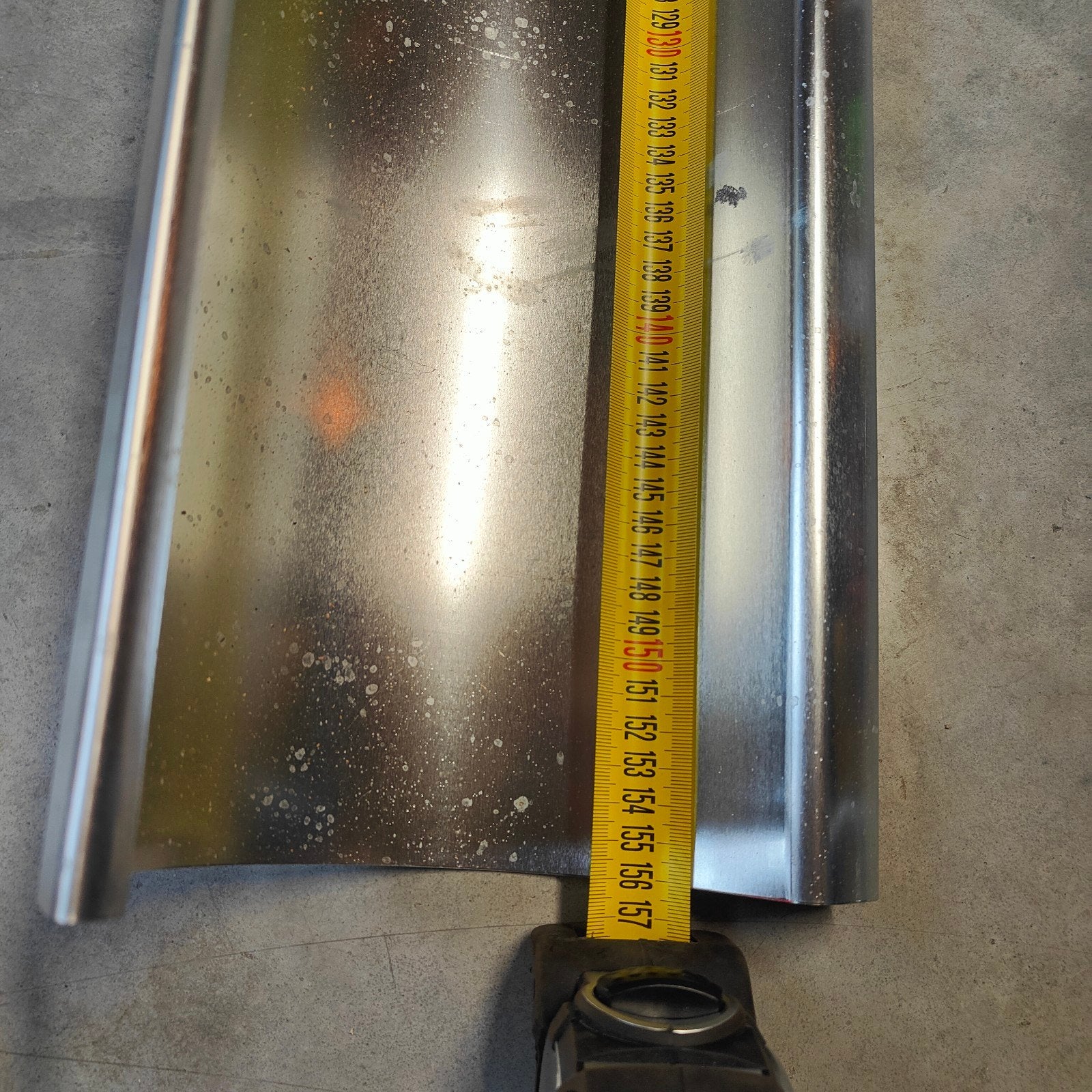 Dakgoot zink m37 - 155cm, Ophalen of Verzenden, Overige metalen