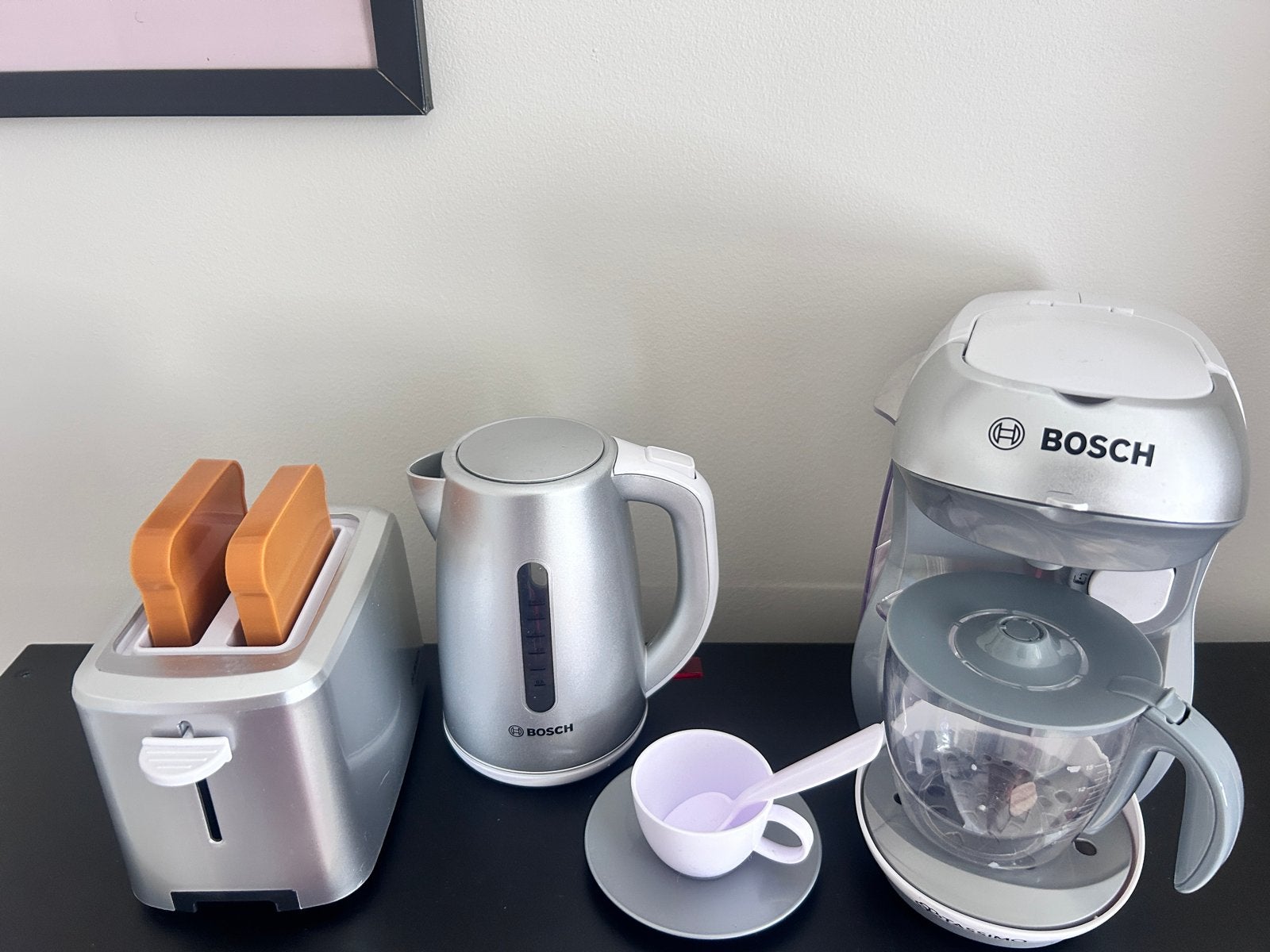 Bosch ontbijtsetje: broodrooster, waterkoker, koffiezetappar, Ophalen of Verzenden, Gebruikt, Jongen of Meisje
