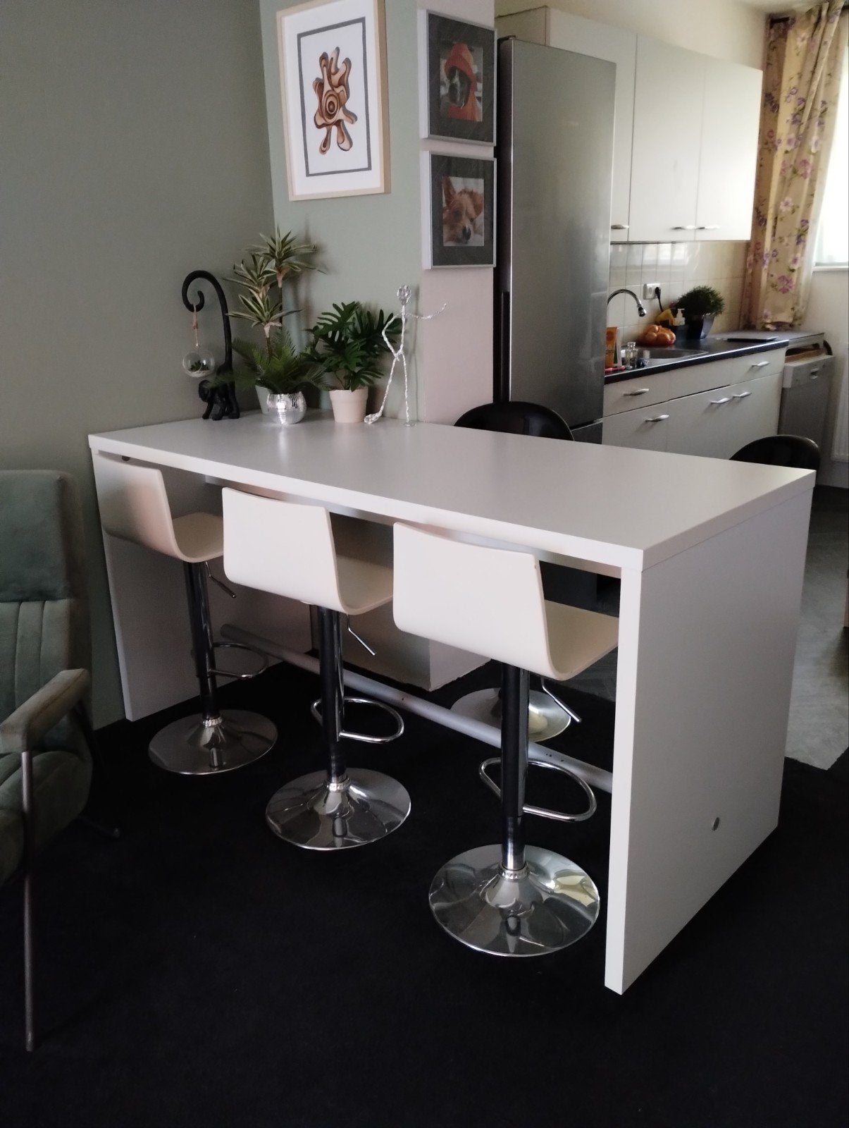 bartafel, Ophalen, Gebruikt, 4 tot 6 stoelen