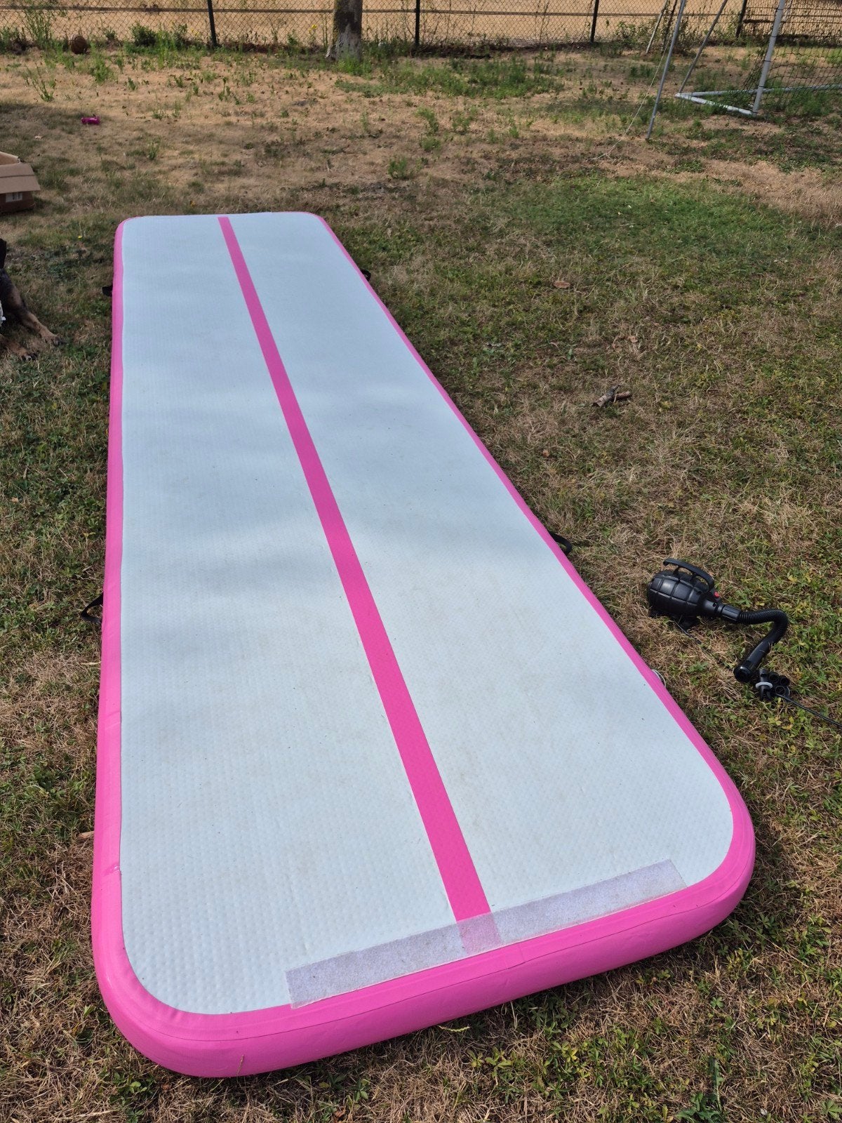 Opblaasbare Turnmat 400x100 met Pomp - Zo goed als nieuw, Ophalen of Verzenden