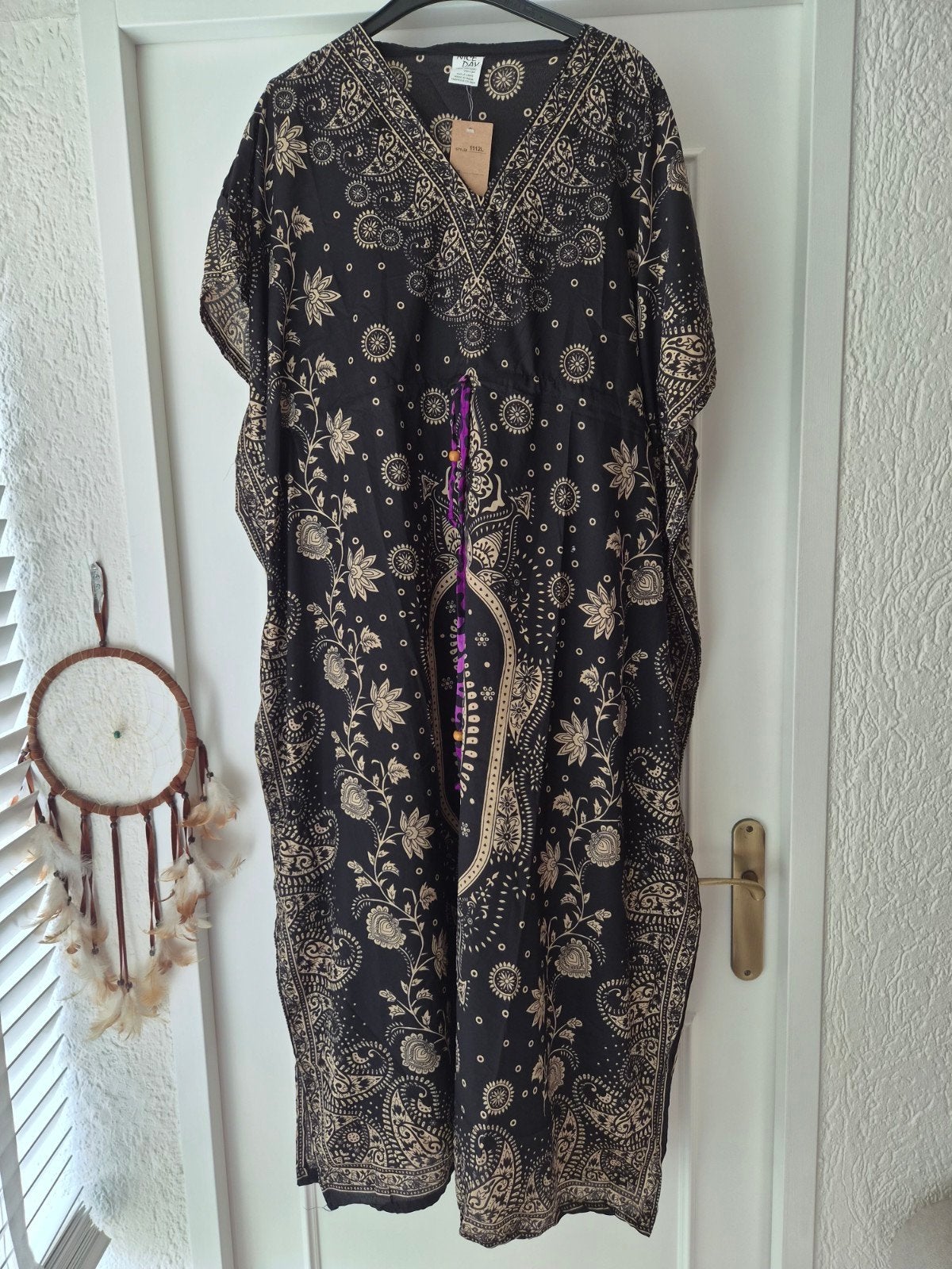 Nieuwe Oversized Kaftan 100% Viscose - Lang Model, Kleding | Dames, Jurken, Overige kleuren, Maat 42/44 (L), Nieuw, Ophalen of Verzenden