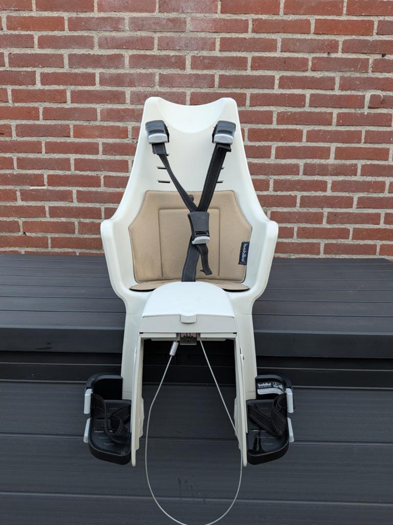 Bobike achterzitje fiets wit/beige – Maxi E-BD – tot 22 kg, Ophalen of Verzenden, Gebruikt