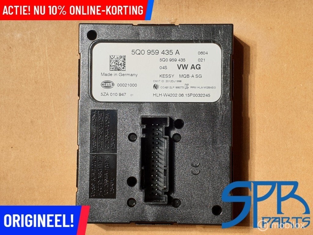 5Q0959435A KEYLESS ENTRY MODULE KESSY GOLF 7 SKODA AUDI A3, Auto-onderdelen, Audi, Gebruikt