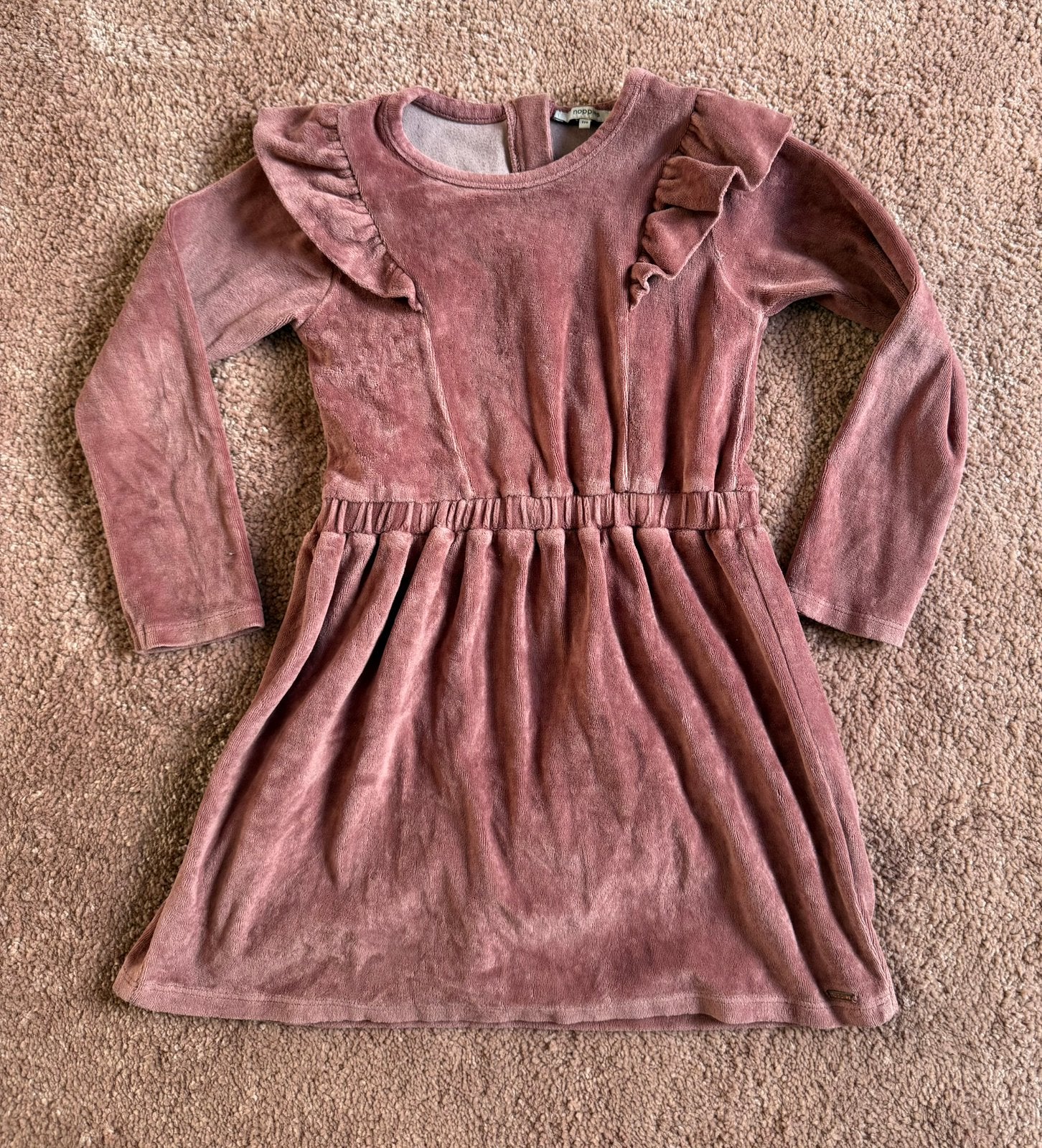 Noppies velvet jurk roze mt 116, Kinderen en Baby's, Ophalen of Verzenden, Zo goed als nieuw, Meisje, Jurk of Rok
