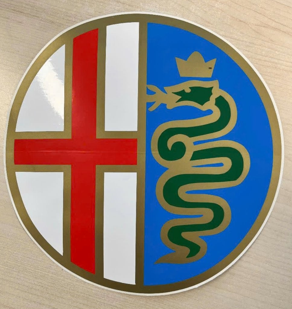 Sticker Alfa Romeo 9 cm, Auto diversen, Verzenden, Nieuw