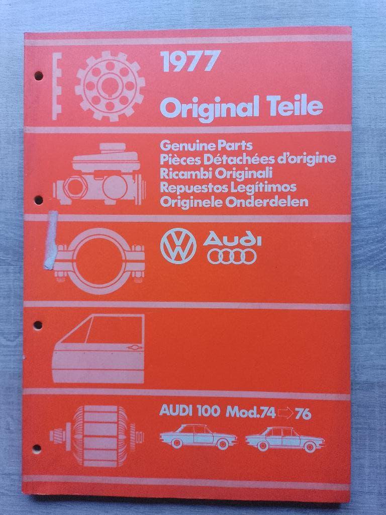 Audi 100 C1  1974-76 dealer Onderdelen catalogus, Ophalen of Verzenden, Gelezen, Audi
