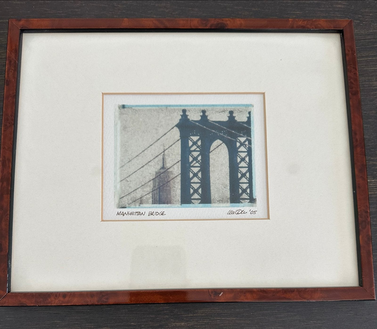 Matt Osborne - Manhattan Bridge, Polaroid Image Transfer, Ophalen of Verzenden, Foto, Fotografie, Ingelijst