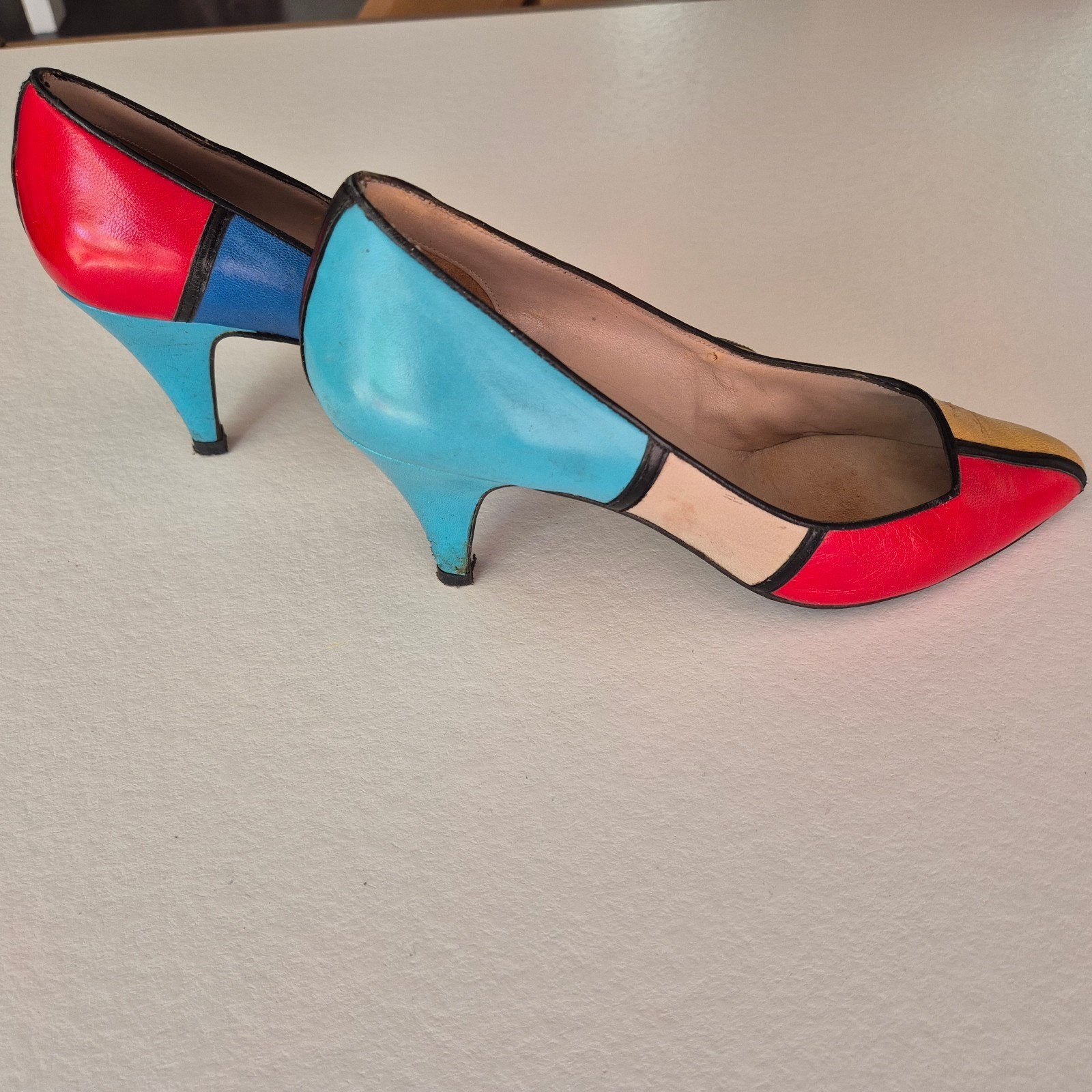 Mondriaan Motief Pumps - Spaans St Michael - Maat 39, Pumps, Overige kleuren, Ophalen of Verzenden, St Michael