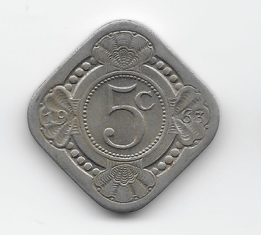 Nederlandse Antillen 5 cent 1963 KM# 6, Verzenden, Midden-Amerika, Losse munt