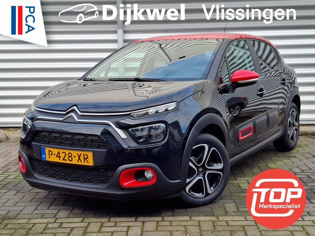 Citroen C3 1.2 Feel Pack Ambiance Clima/Nav/LED, Euro 6, 1199 cc, 450 kg, Zwart