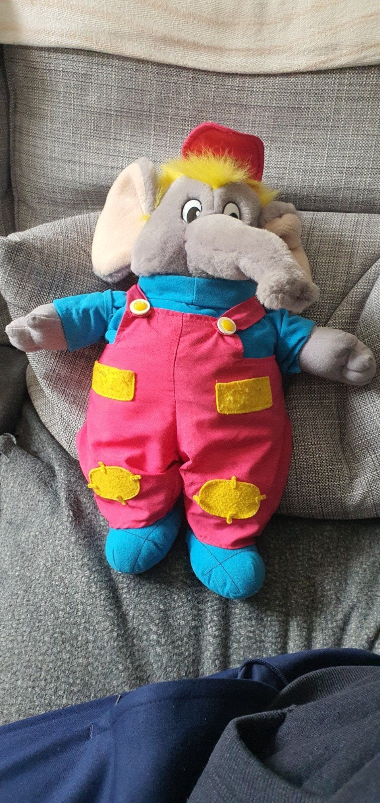 Intertoys Olifant Knuffel - Vintage Speelgoed, Gebruikt, Overige karakters, Ophalen of Verzenden, Middelgroot (20 tot 80 cm)