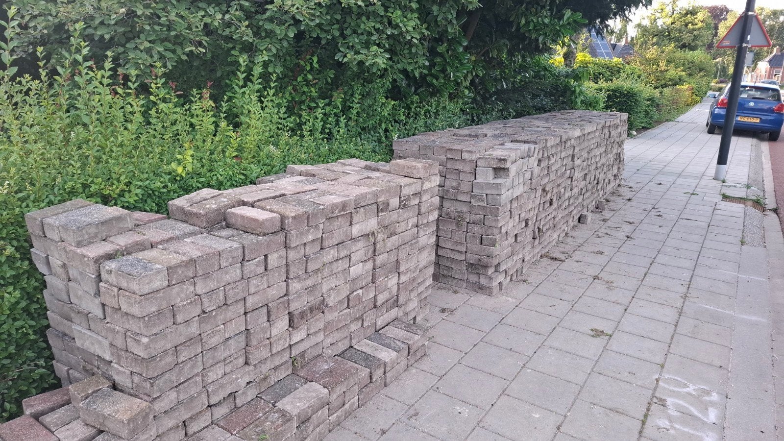 Gratis bonte klinkers 10x8x20 cm - ca. 45 m2, Gebruikt, Klinkers, Ophalen of Verzenden, 10 m² of meer