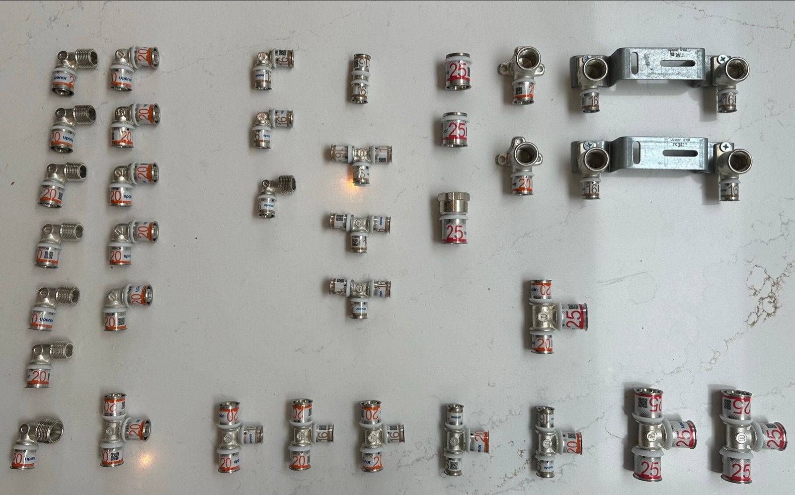 UPONOR S-Press fittingen - Diverse maten en types, Overige materialen, Overige typen, Nieuw, Minder dan 2 meter