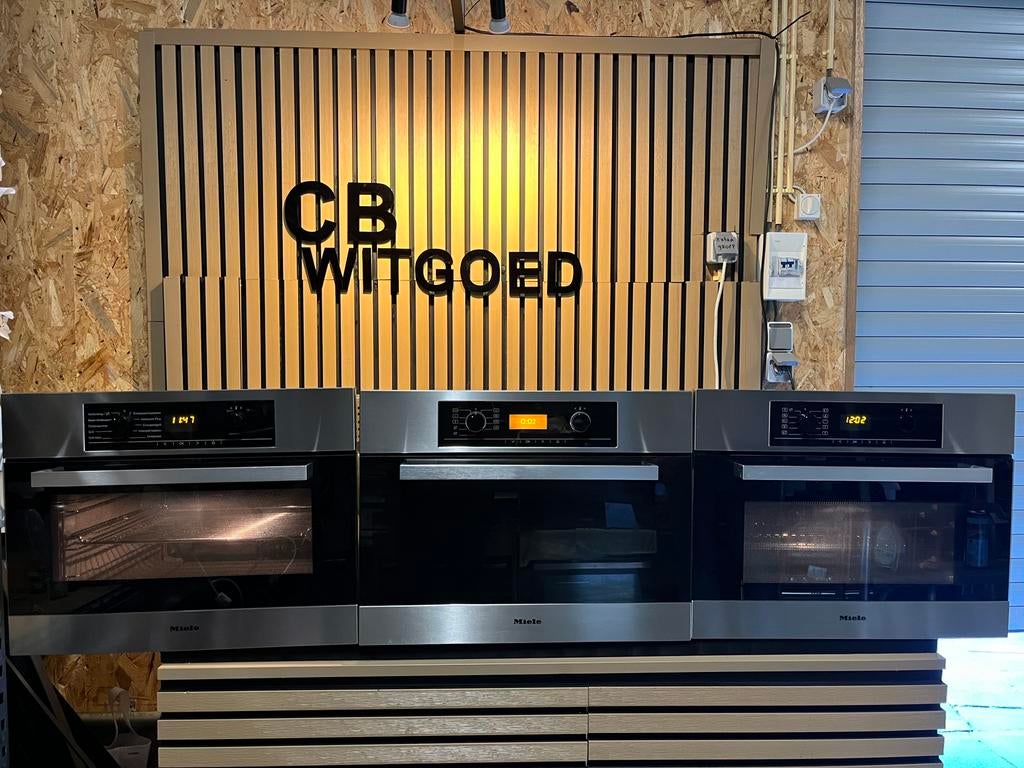 Luxe miele set combi oven magnetron solo oven en stoomoven, Ophalen, Refurbished, Oven met grill, Inbouw