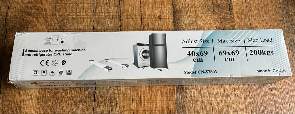 2x Verstelbare Wieltjes voor Wasmachine/Koelkast (200kg max), Witgoed en Apparatuur, Ophalen of Verzenden, Nieuw